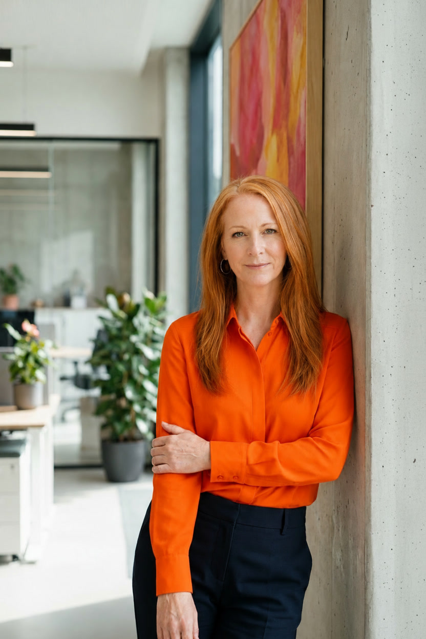 Rebecca Alexander, business architect, in her workspace